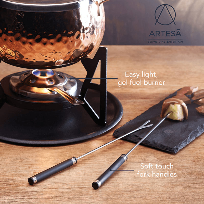 Fondue set, Copper