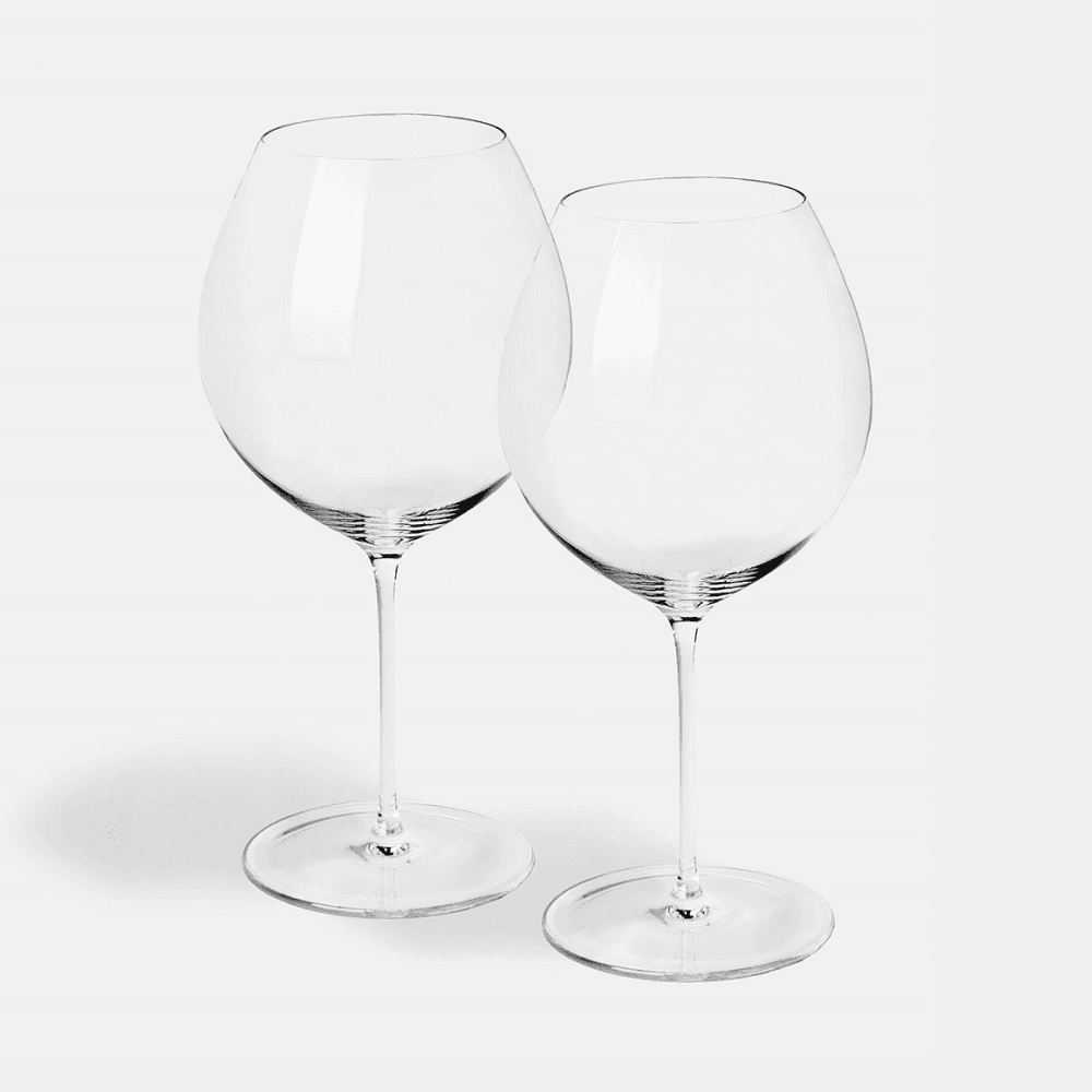 Occassional Set of 2 Burgundy Glasses