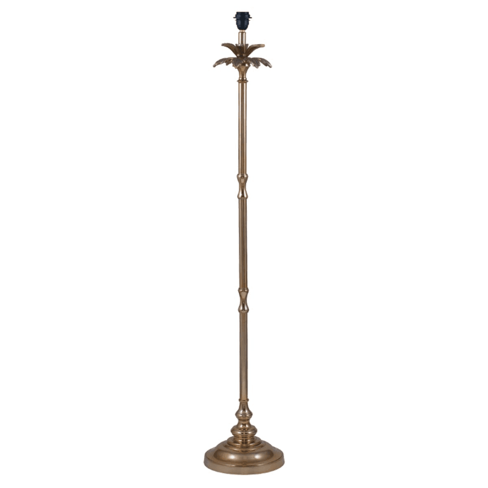 Palm Tree Floor Lamp Base, Shiny Gold