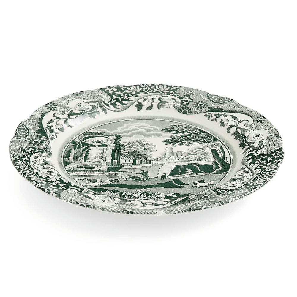 Heritage Italian Set of 4 Dinner Plates, Green