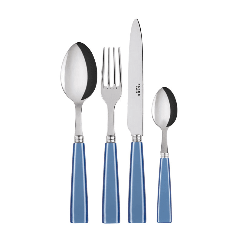 Icone 2 Piece Salad Serving Set, Steel Blue