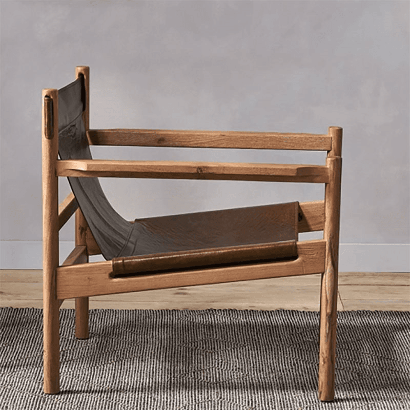 Dalibar Leather Lounger, Tan