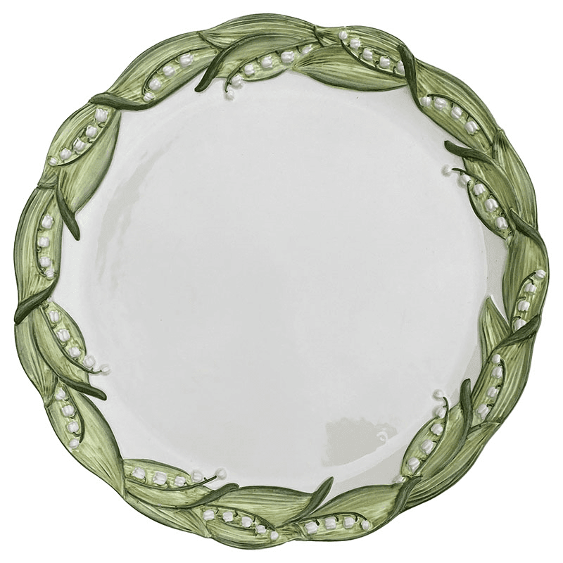 Lily Of The Valley Charger Plate, Green