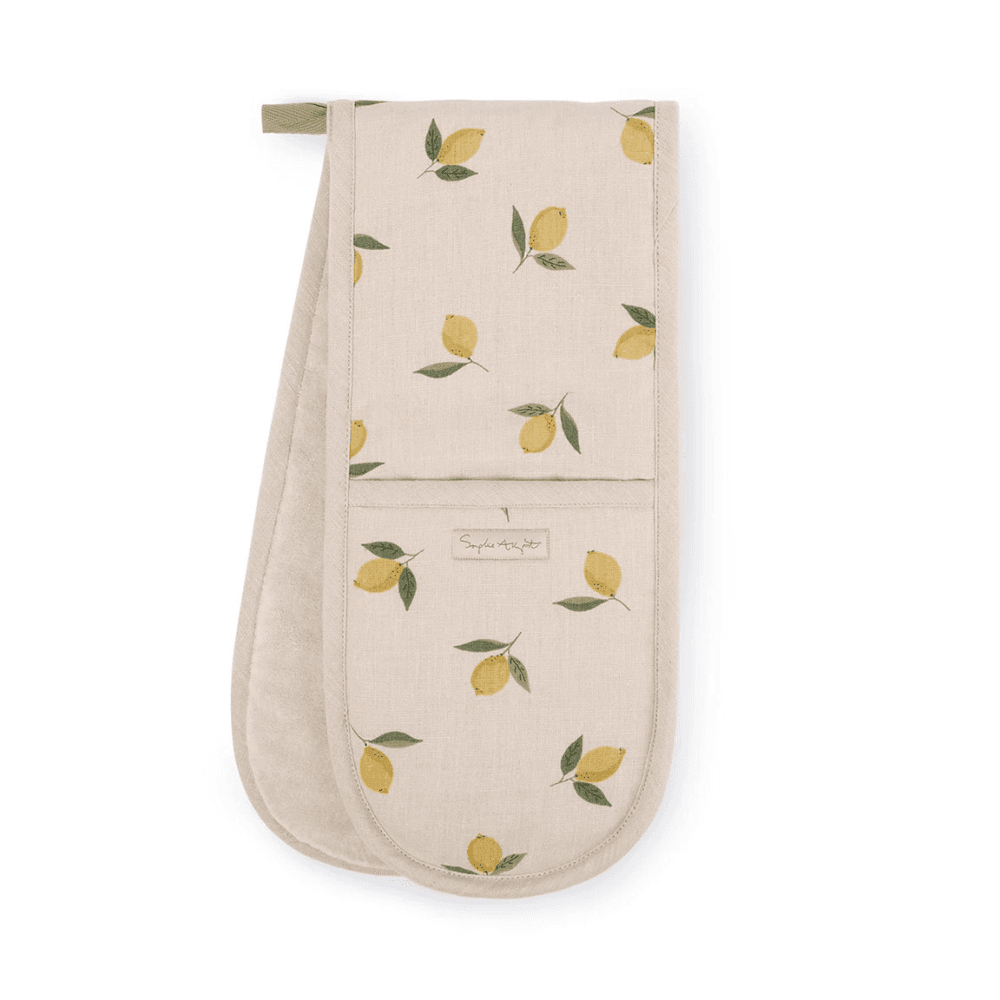Lemons Double Oven Glove, Natural
