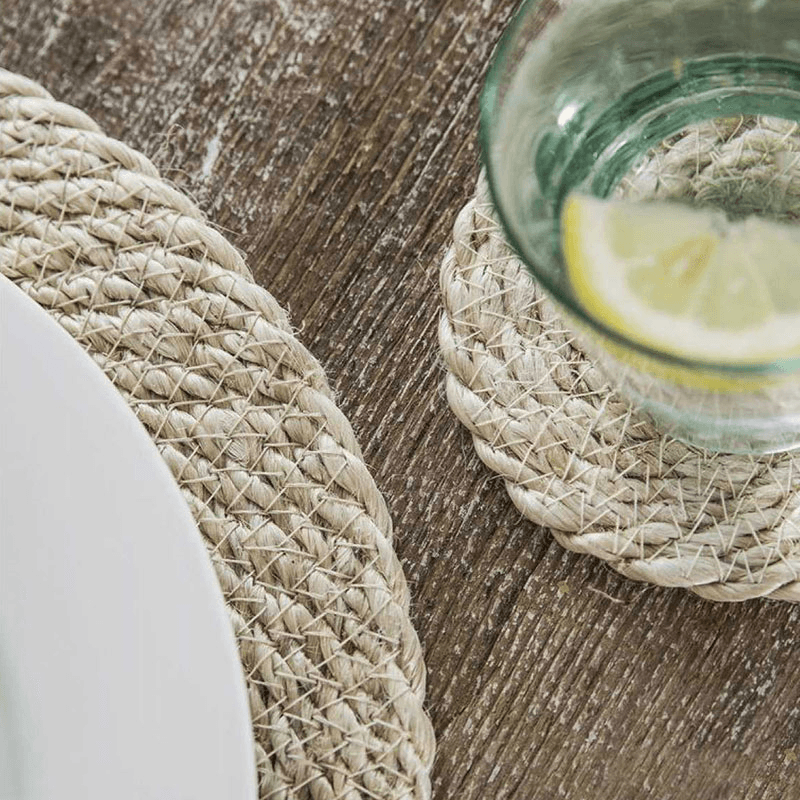 Jute Set of 4 Placemats, Natural