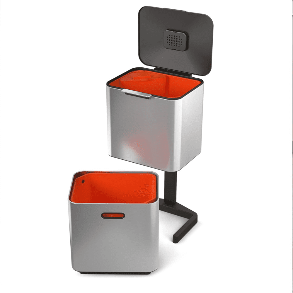 Totem Max Waste separation and recycling bin, Stainless Steel