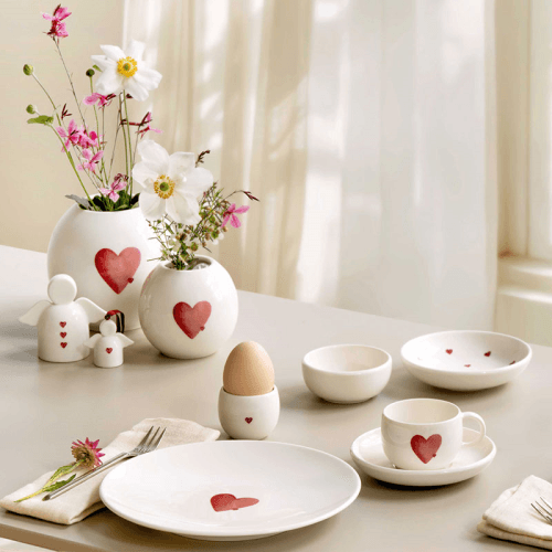 Image showing the With Love Espresso Cup, White & Rose product.
