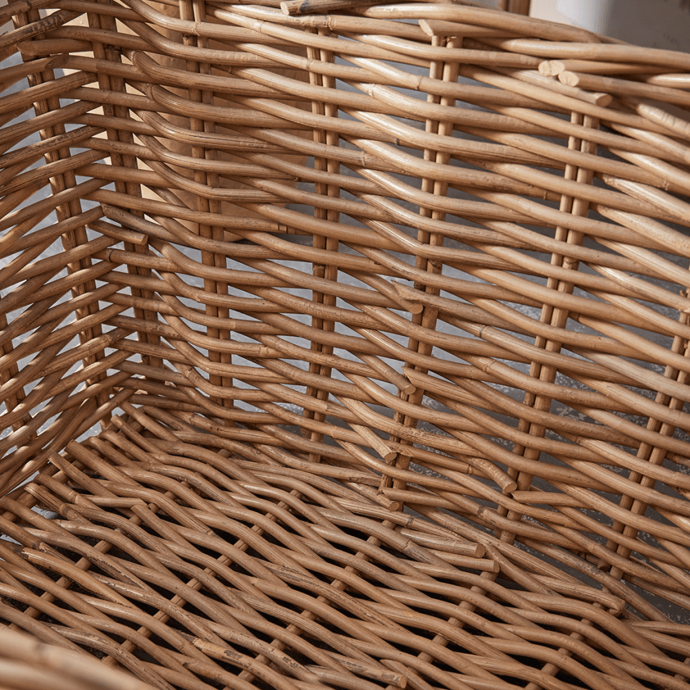 Rattan Rectangular Basket, Natural