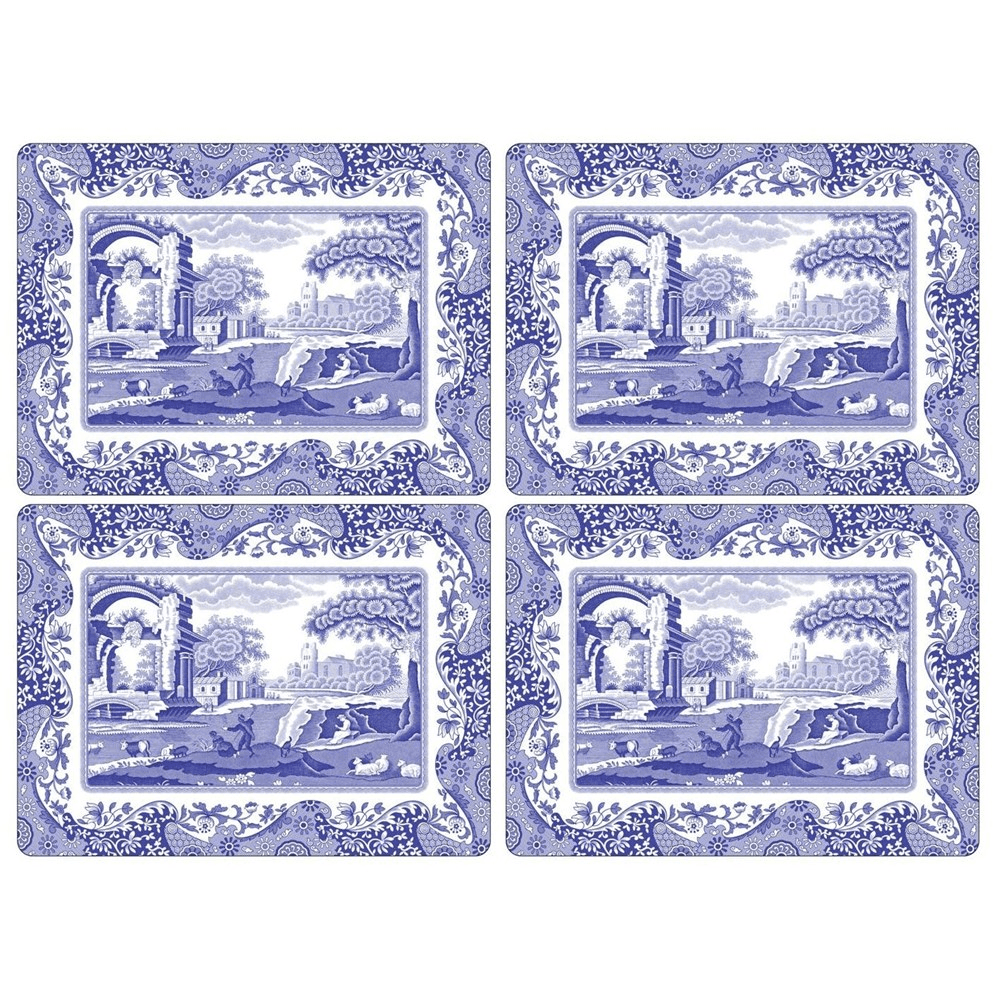 Blue Italian Set of 4 Placemats