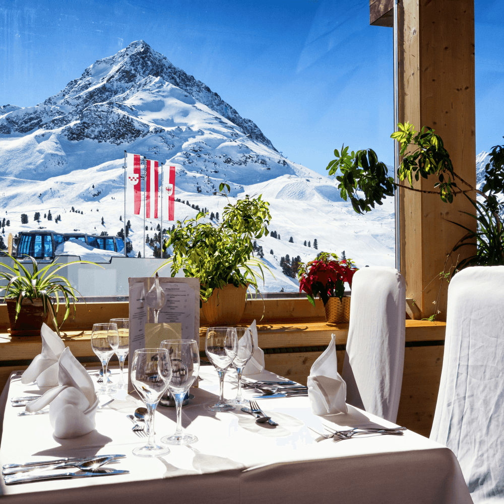 Mountain restaurant lunch for two