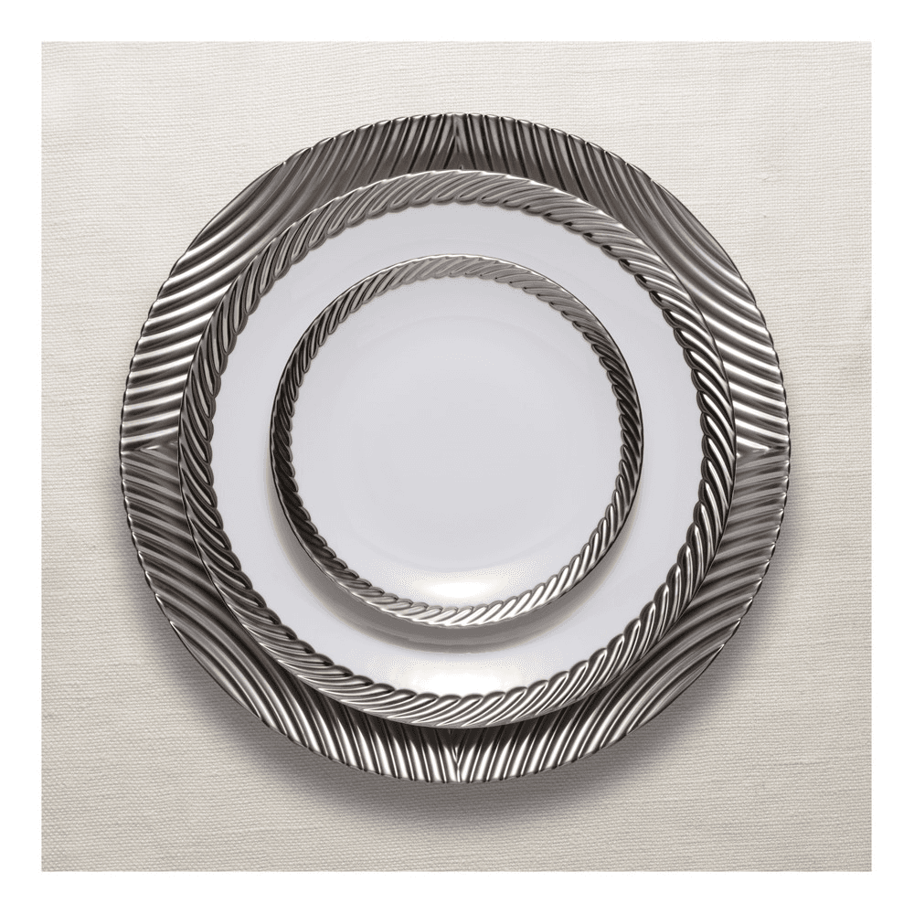 Corde Wide rim charger, Platinum