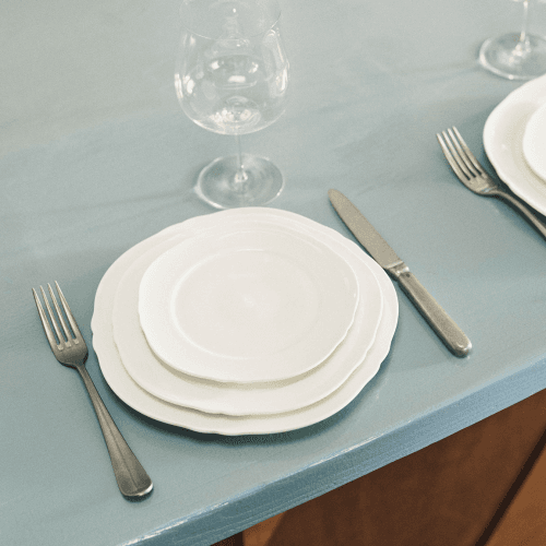 Image showing the Silhouette by Sergio Herman Set of 4 Breakfast Plates, White product.