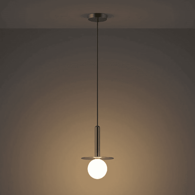 Disk Pendant Light, Brass