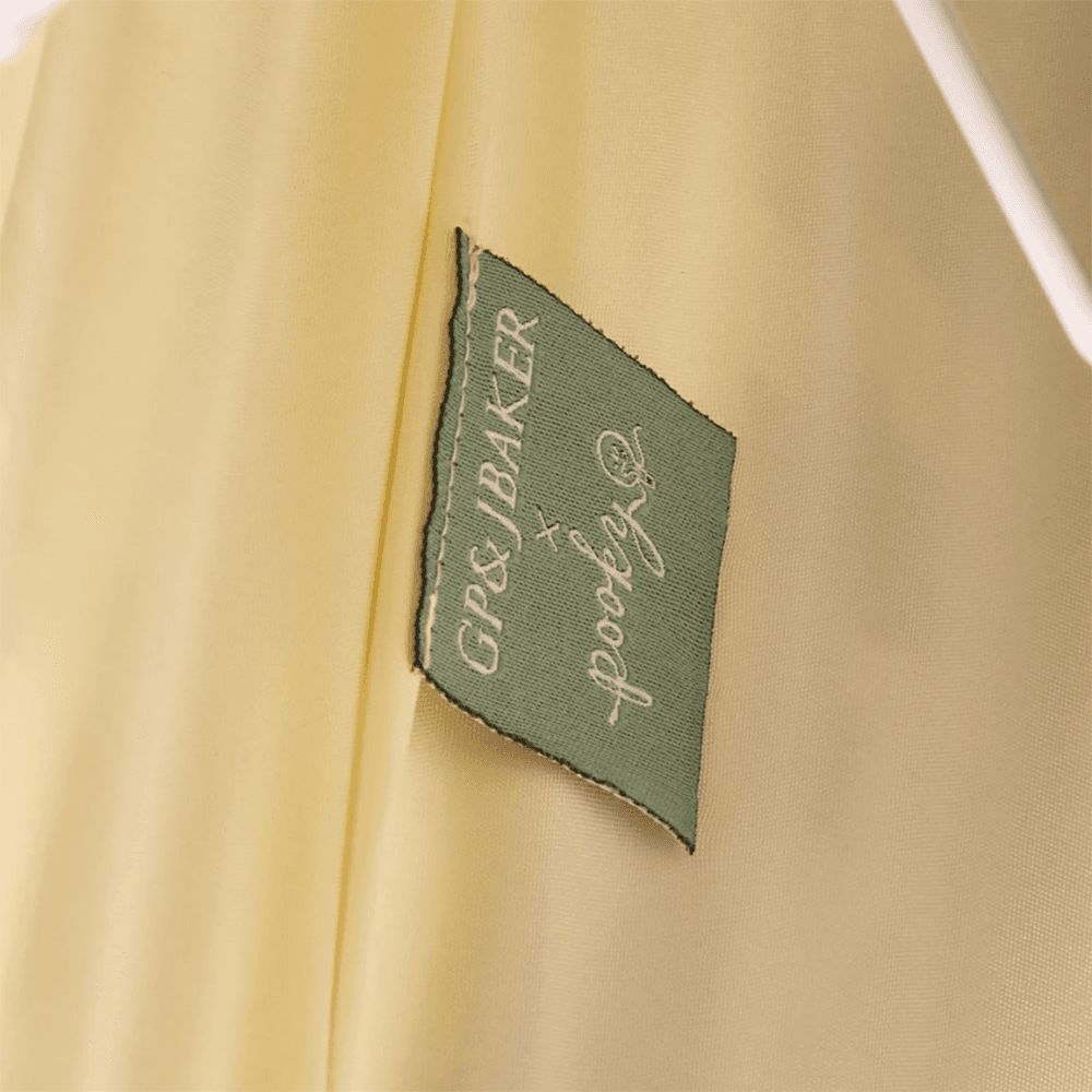 Tapered Drum Gathered Shade, Green & Blue Linen