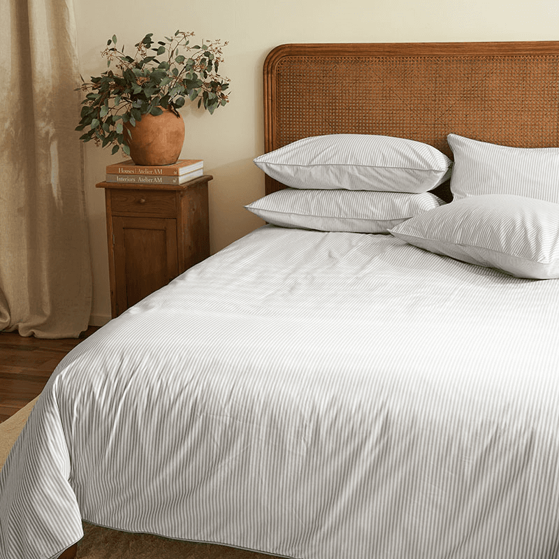 Striped Percale Duvet Cover