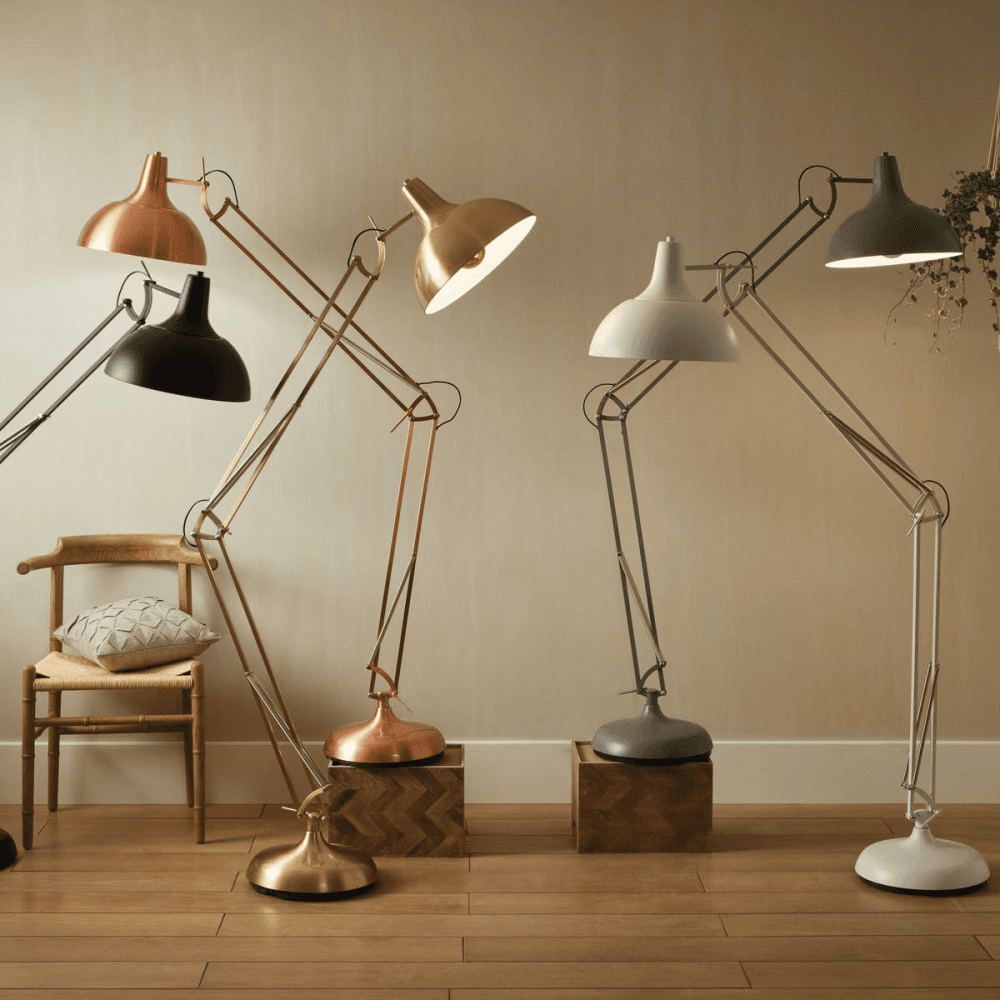 Hamilton Oversized Task Floor Light, Brass