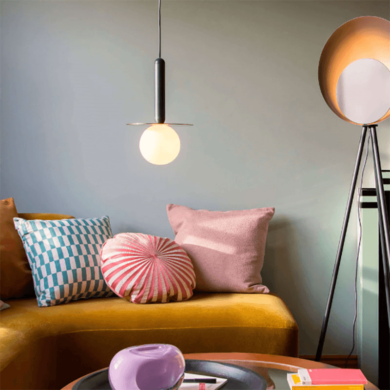 Disk Pendant Light, Brass