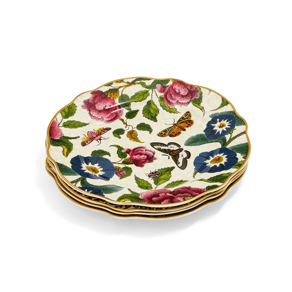 Creatures of Curiosity Set of 4 Cake Plates, Multi