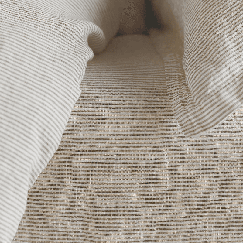 Sid Stripe Linen Fitted Sheet