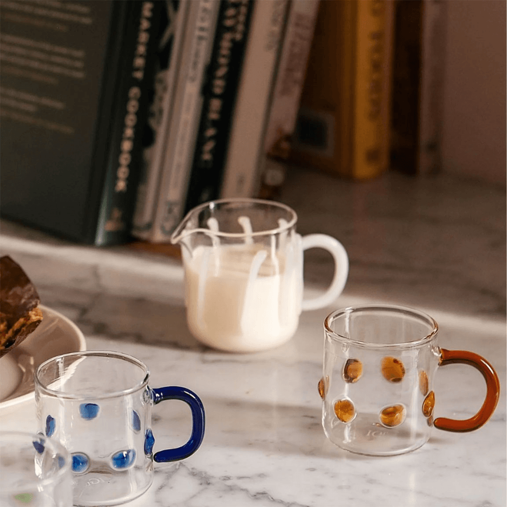 Handblown Milk Jug, White