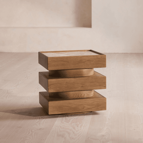 Image showing the Flynn Side Table, Lacorado Marble product.
