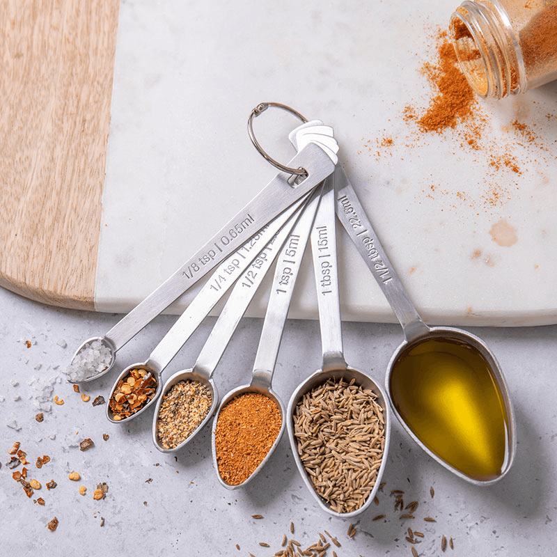 Measuring Spoon 6 Piece Set, Stainless Steel