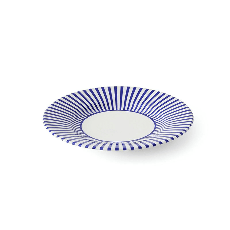 Stecatto Set of 4 Side Plates, White and Blue
