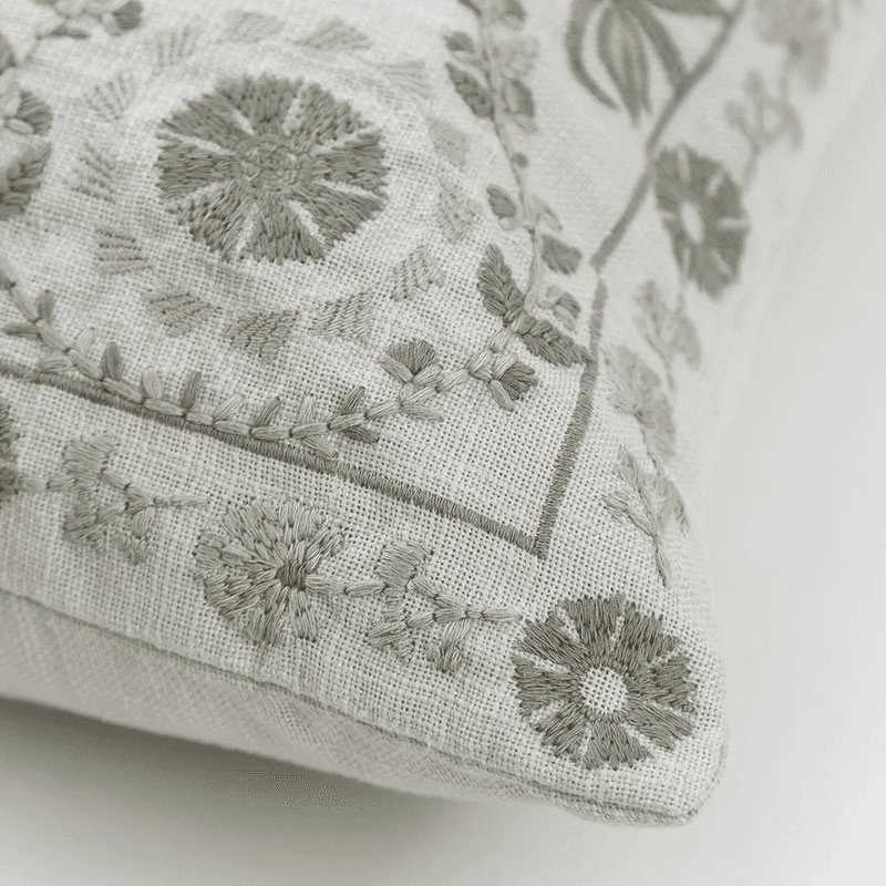Suzani Garland Cushions, Eucalyptus