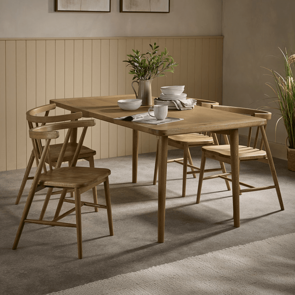 Weathered Oak Dining Table, Natural