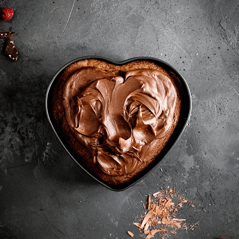 Heart shape cake tin, Black