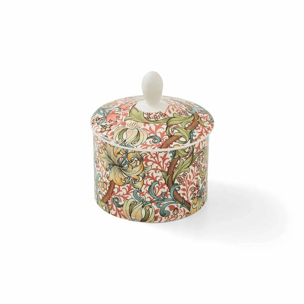 Morris & Co Covered Sugar Bowl, Golden Lily