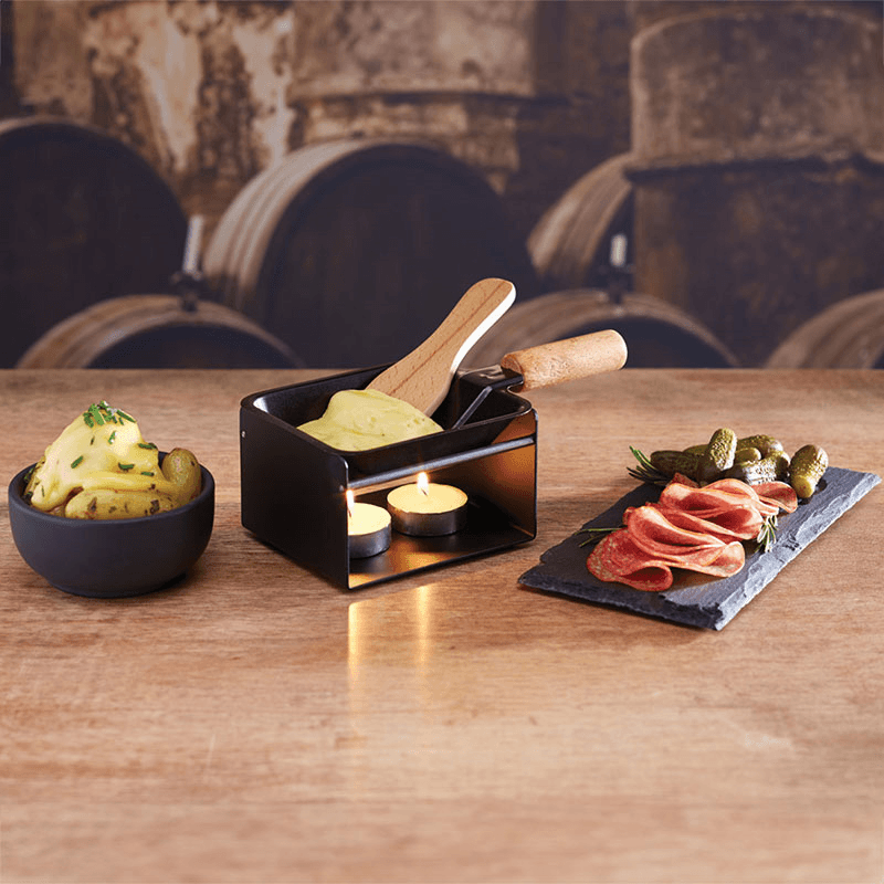 Individual serving raclette, Black Wood