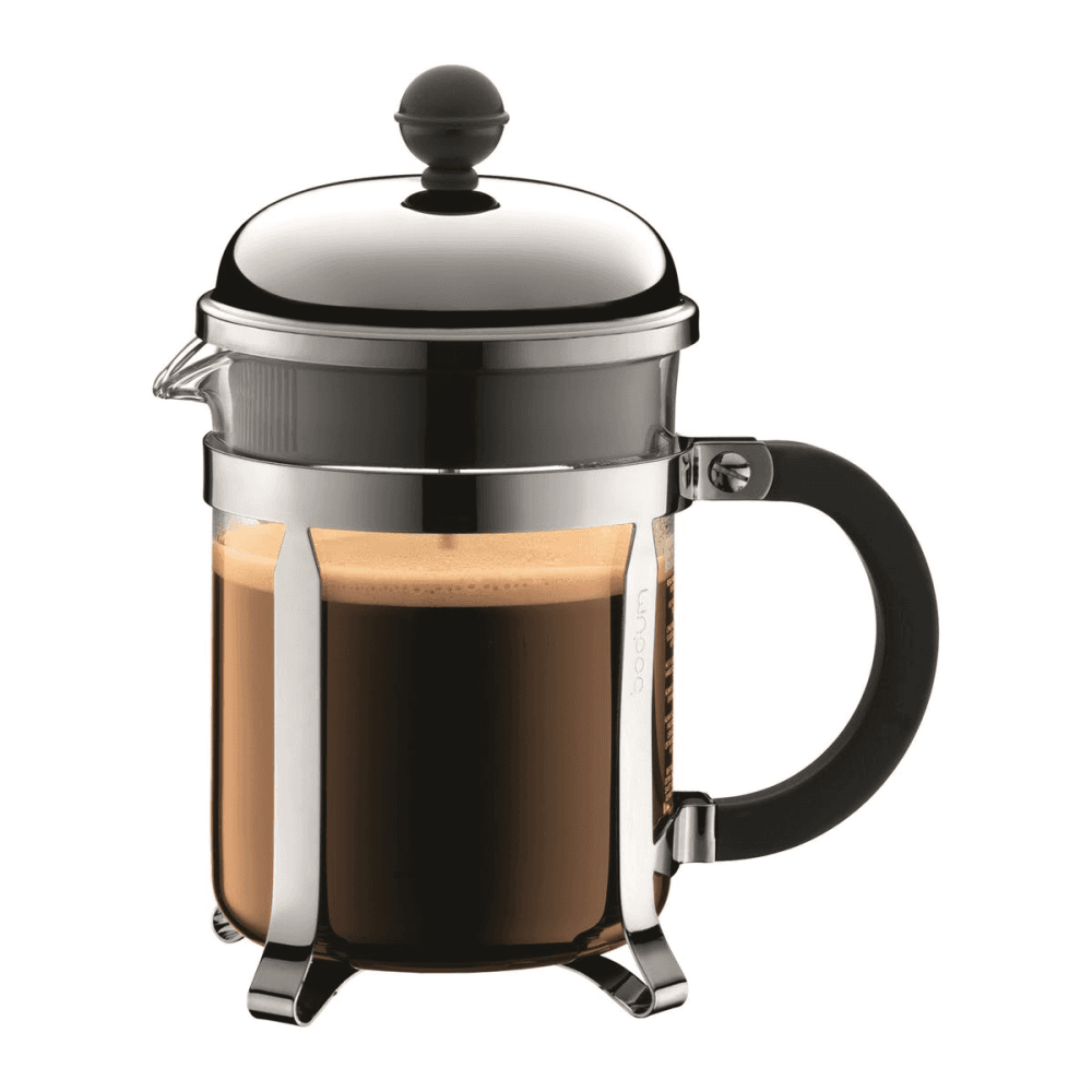 Chambord 4 cup coffee maker, Silver/Black