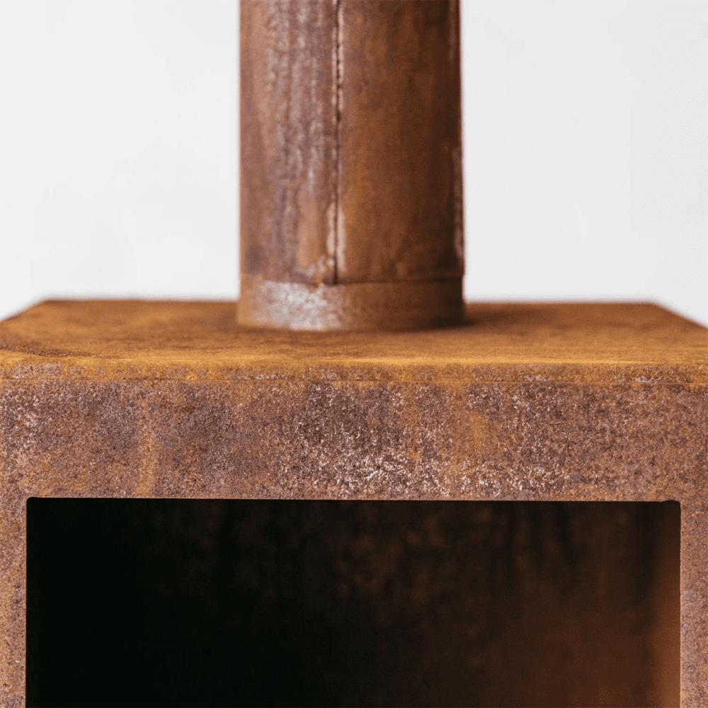Oxidised Rust Log Burner, Brown