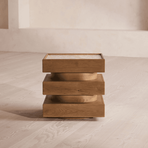 Image showing the Flynn Side Table, Lacorado Marble product.
