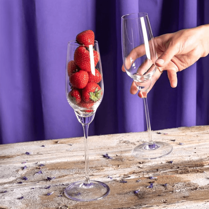 Shadows Set of 2 Champagne Glasses, Cloudless Clear