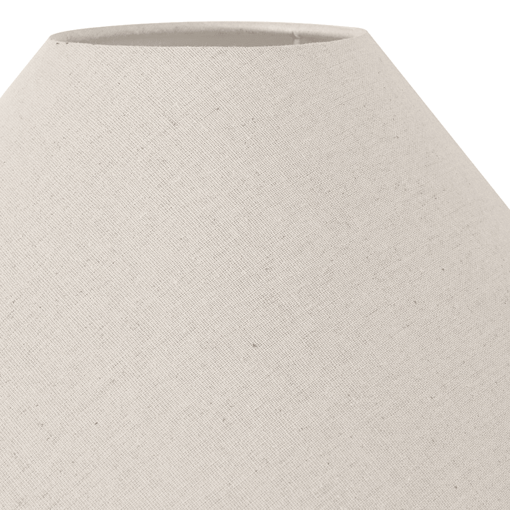 Palau Rattan Wave Floor Lamp with Harley Slubby Hopsack Lampshade