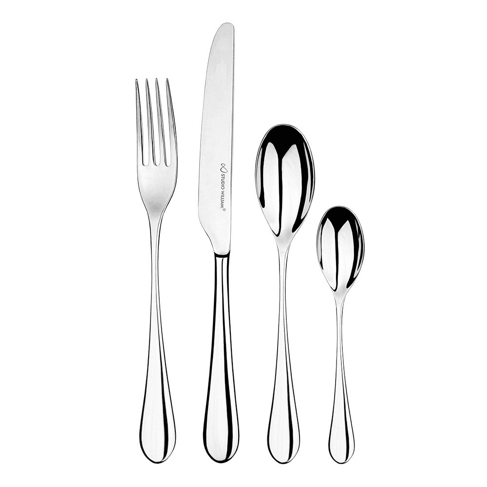 Mulberry 24 Piece Cutlery Set, Mirror Finish Stainless Steel