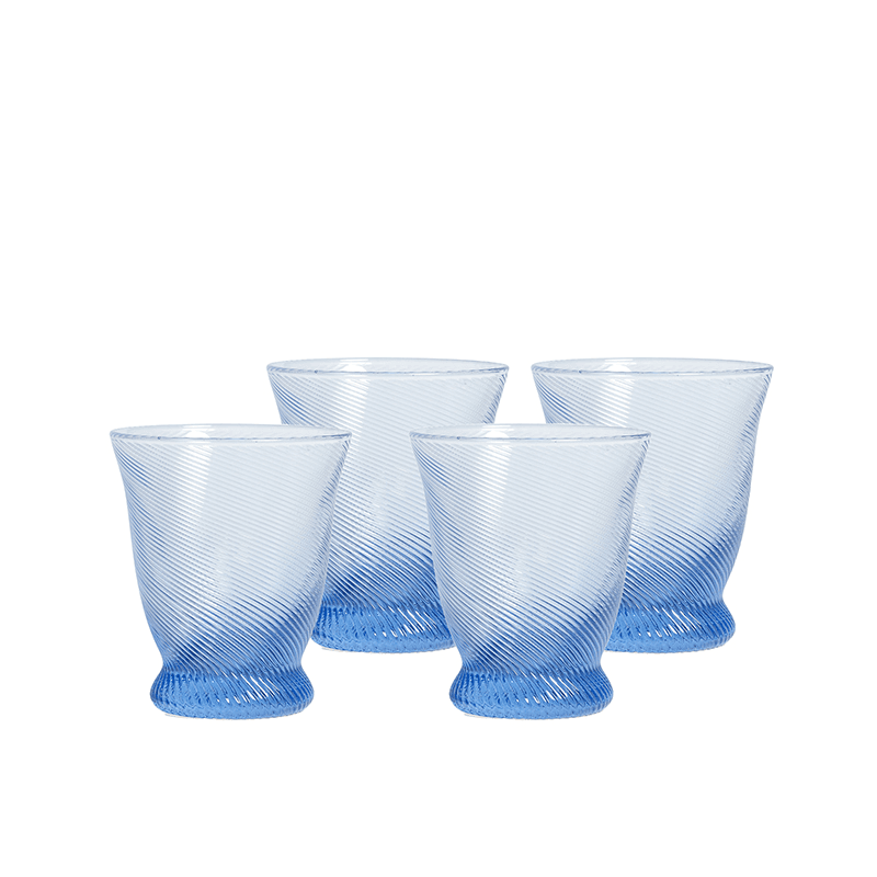 Spiral Set of 4 Tumbler Glasses