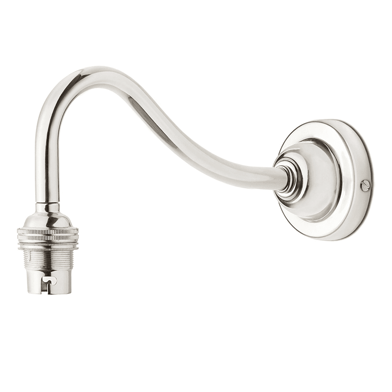 Swan Wall Light Fixture Only, Antique Silver