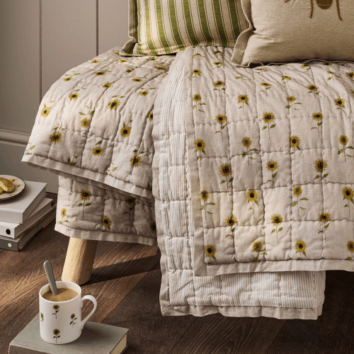 Image showing the Sunflower Quilt, Natural product.
