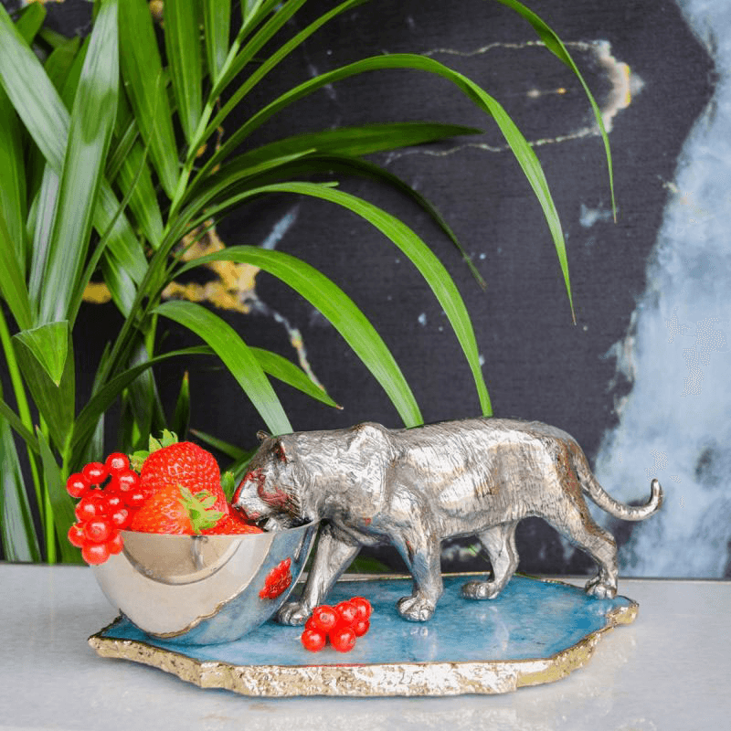 Wild Tiger Nibbles Bowl, Silver
