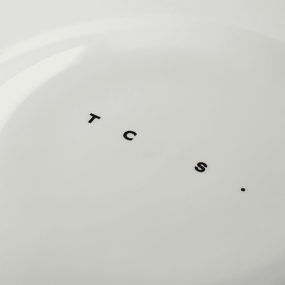 Arc Bone China Dinner Plate, White