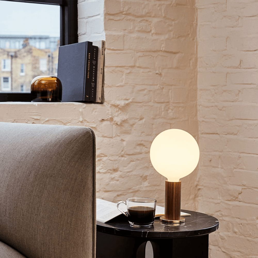 Knuckle Pendant Table Lamp with Sphere Bulb