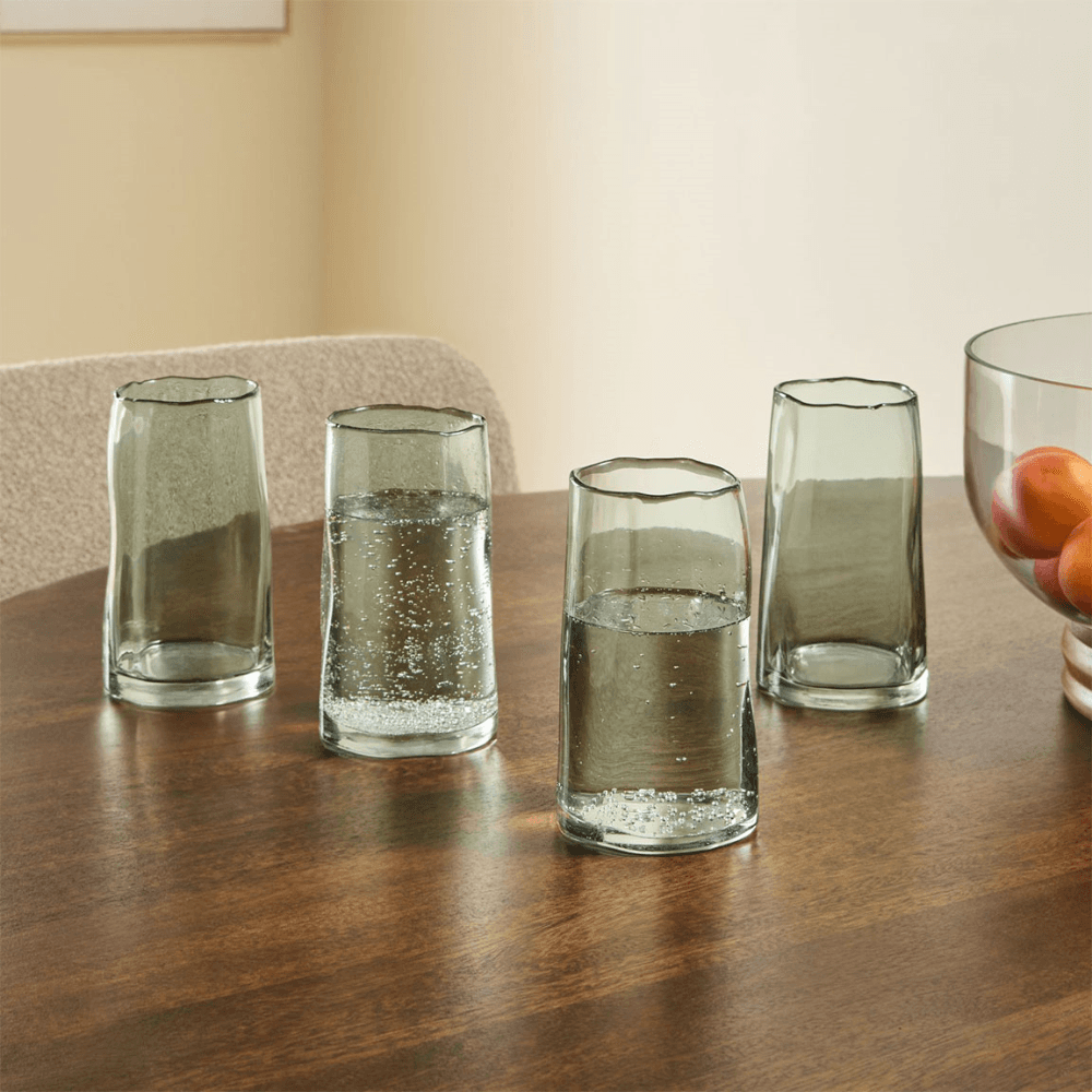 Travellers Rest Set of 4 Hiball Glasses, Green