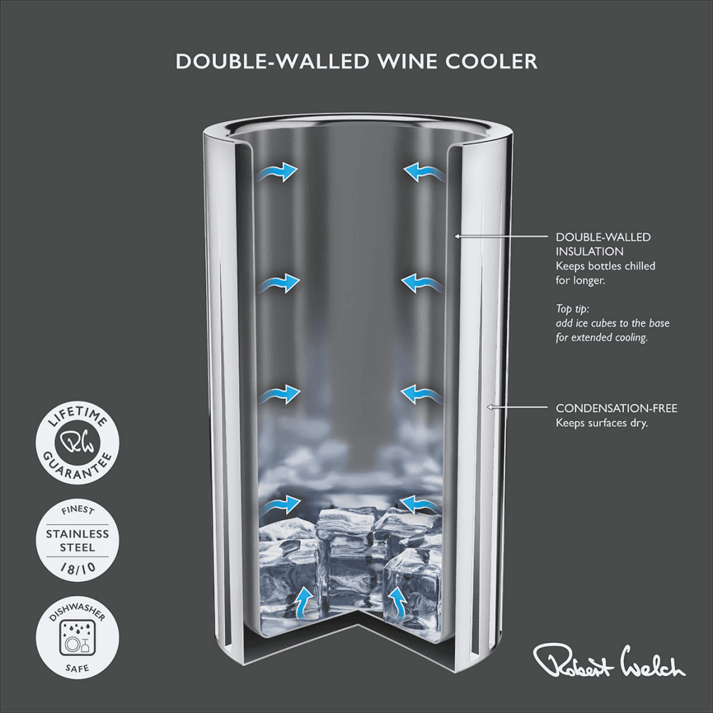 Dorset Double Walled Wine Cooler, Stainless Steel