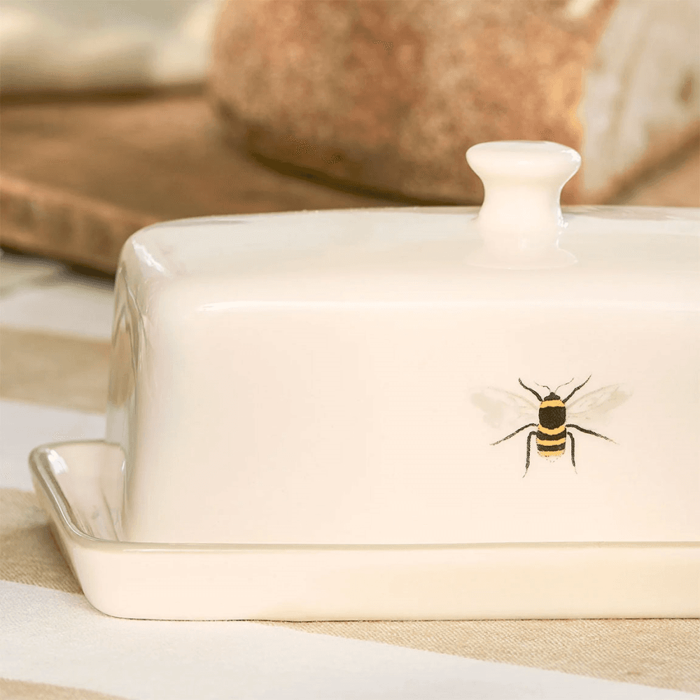Bees Butter Dish, Natural