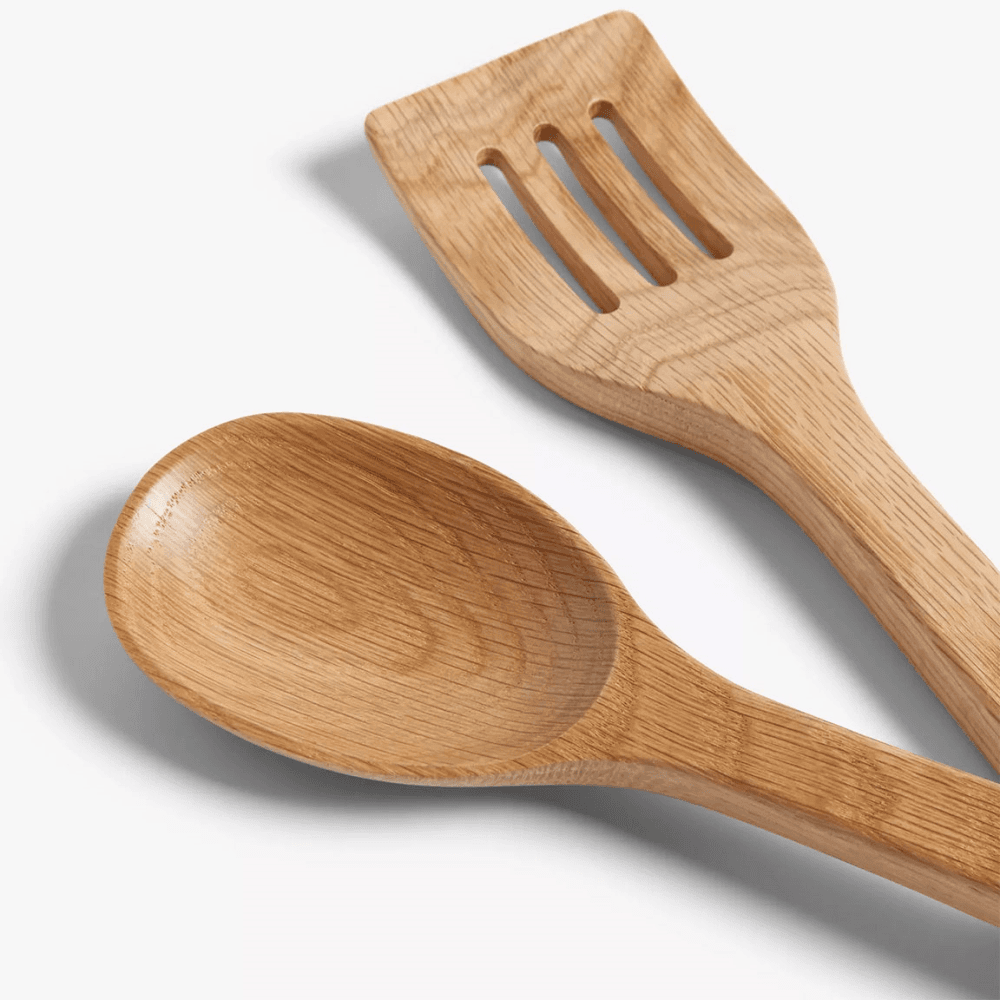Oak Salad Servers, Natural