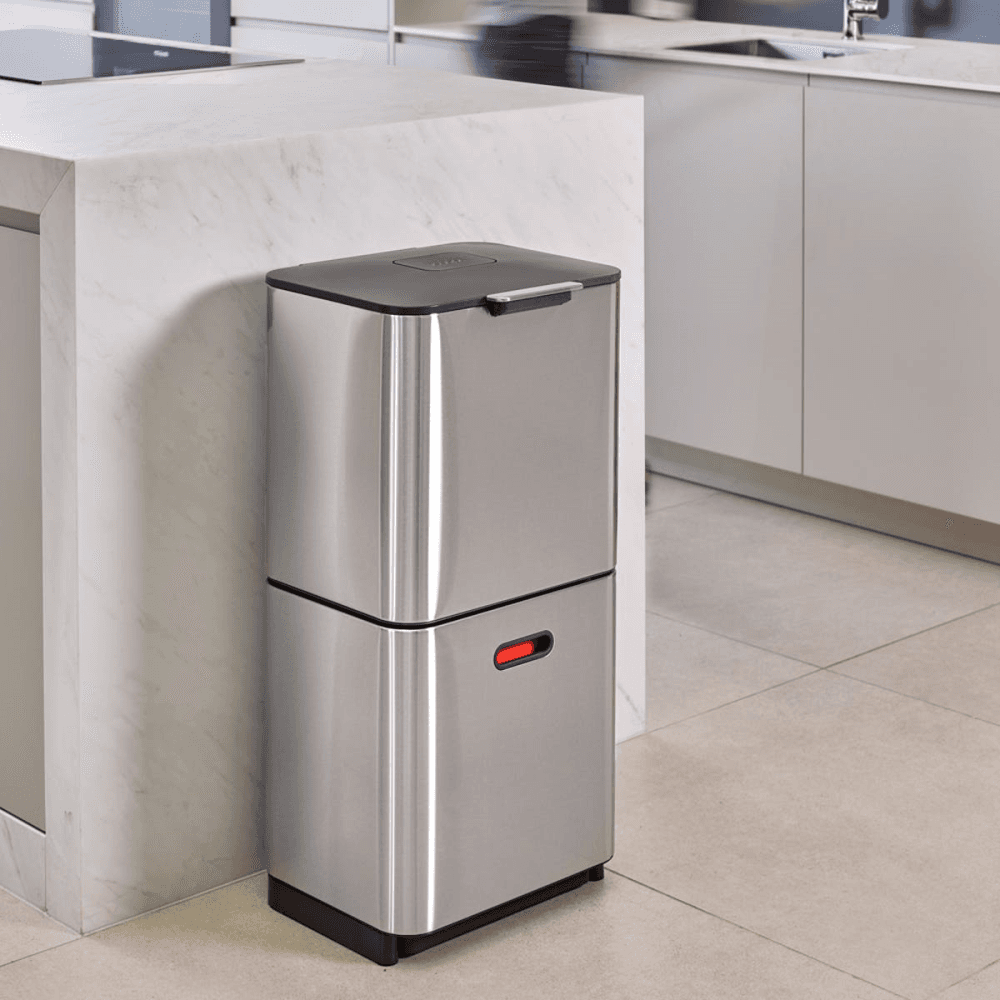 Totem Max Waste separation and recycling bin, Stainless Steel