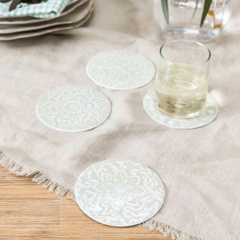 Fiskardo Set of 4 Coasters, Clay